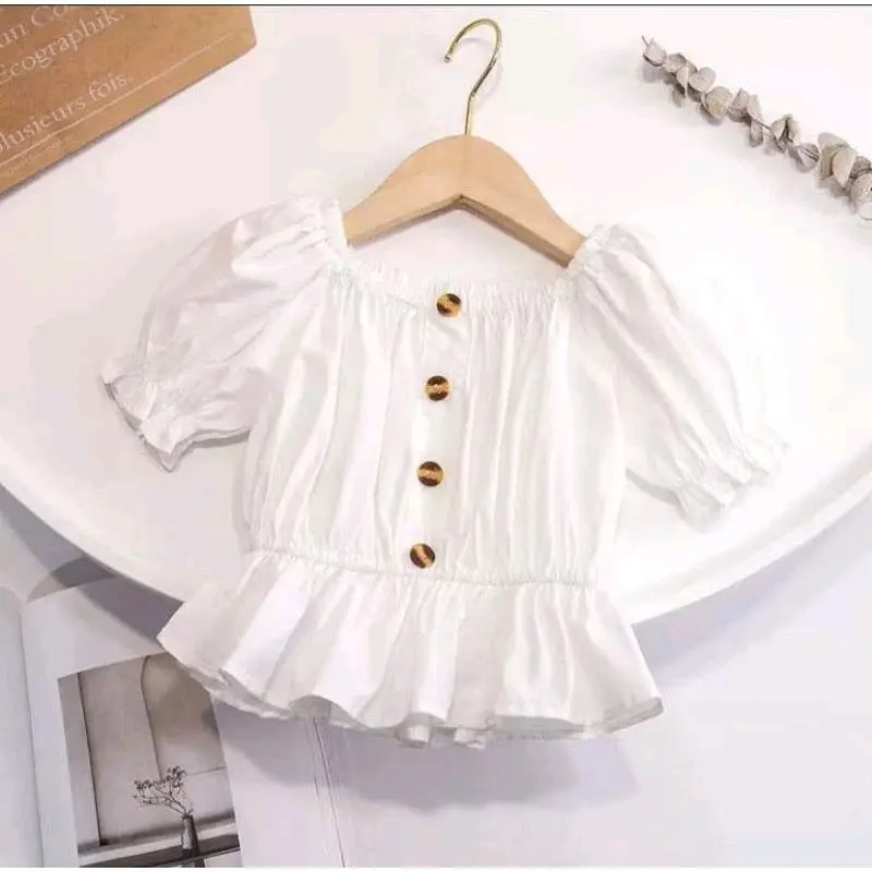 atasan crop anak perempuan 2-7 tahun korean style 2