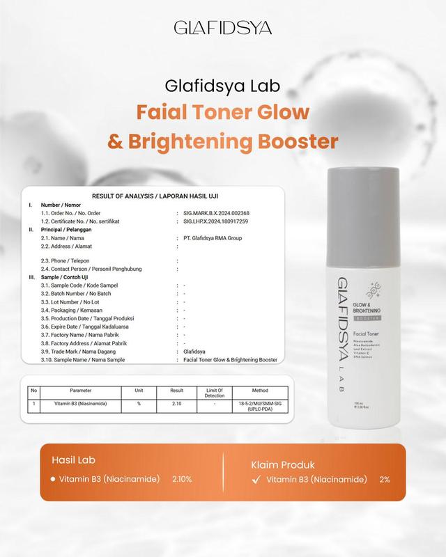 GLAB - Toner Bright & Glow Booster NEW + BT 1