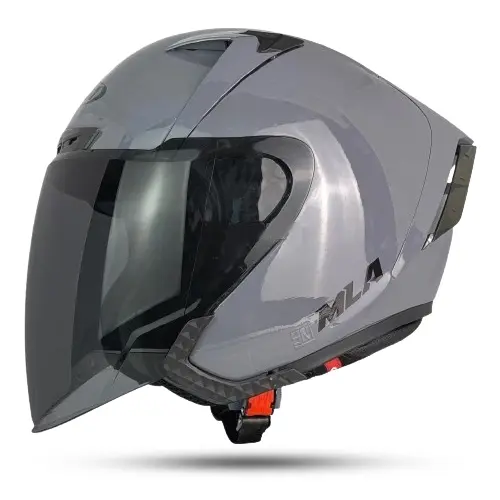 Helm Half face mla zenit terbaru solid grey stone helm dewasa pria wanita kekinian sni termurah
