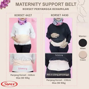 Korset Penyangga Kehamilan Korset Penyangga Perut Ibu Hamil Sorex 4427 4430 Belt Black Cream