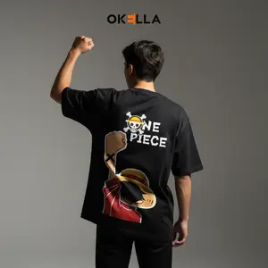 Okella - One peace | T-shirt Oblong | Kaos Lengan Pendek | Baju Pria Wanita Combed Cowok High Kain
