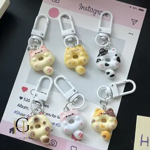 GANTUNGAN KUNCI RESIN DONAT KUCING GK-1796 KEYRING KEYCHAIN TERMURAH