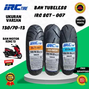 Ban Motor NMAX PCX 160 IRC SCT007 S560R 130/70 Ring 13 Tubeless Free Pentil Original - Motorcycle