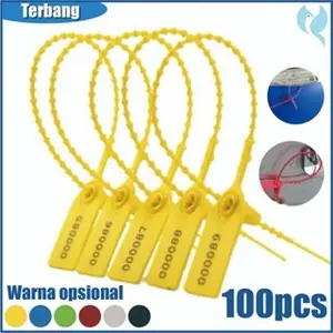 100pcs  Security Seal  Segel Plastik Sekuriti Dengan Nomor Segel Koper Panel Container Tag