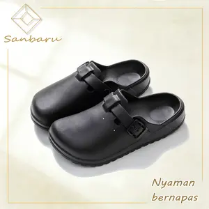 Sanbaru Chef Shoes Clog Anti Selip Sandal Karet Nyaman Sendal Karet Pria Sandal Slop Karet Cowok Sandal Pria Kekinian