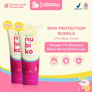 Nubiko Skin Protection 2 pcs Baby Cream 50gr dengan Bisabolol Sunflower Oil & Aloevera- Membantu Samarkan Bekas Luka