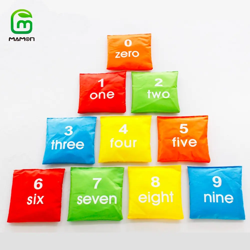 Small Bean Bags for Kids Tossing Game, Kids Sandbag Throwing Sandbag Mini Beanbags Cornhole Toy, Toss Game for Toddler Preschool Prek Home Schooling Outdoor Activitie 10 Pack