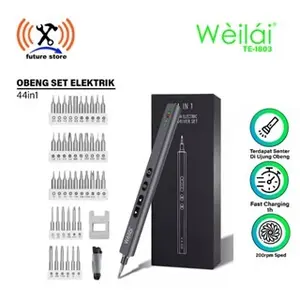 WEILAI  TE-1803 ELECTRIC SCREWDRIVER  OBENG LISTRIK ORIGINAL - OBENG LISTRIK SET 44IN1 - OBENG TEKNISI / BONGKAR ELEKTRONIK - OBENG SERVICE ELEKTRIK HANDPHONE LAPTOP