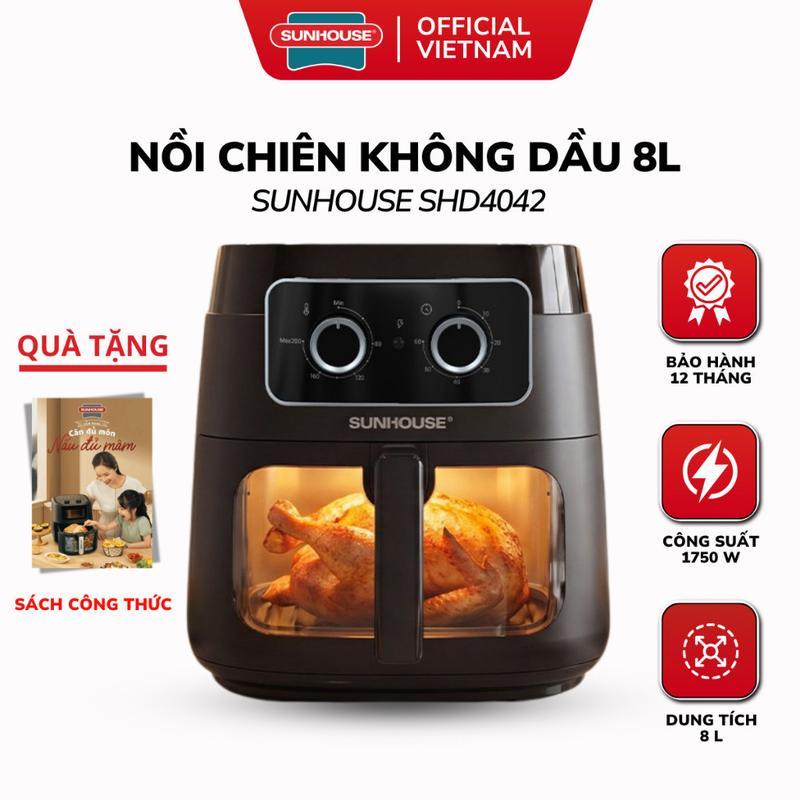 Nồi Chiên Không Dầu 8L SUNHOUSE SHD4042