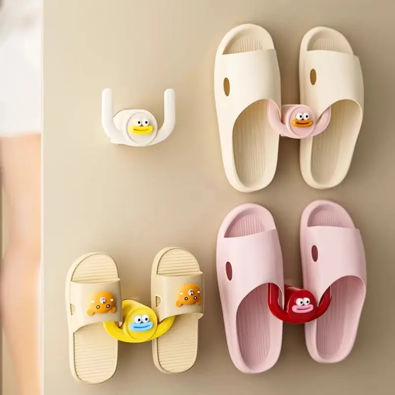Giá Để Giày, Thiết Kế Sáng Tạo, Treo Tường, Không Cần Khoan, Sắp Xếp Sandal, Đa Năng, Kệ Đựng Đồ Trong Phòng Tắm, Thích Hợp Cho Khu Vực Vòi Hoa Sen, Giá Phơi Đồ 3