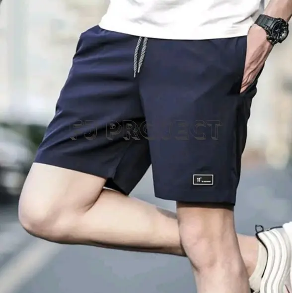 Celana Broadshort Distro PENDEK Pria model Pinggang StickBack Style cassual  Cream Hitam Nyaman Casual