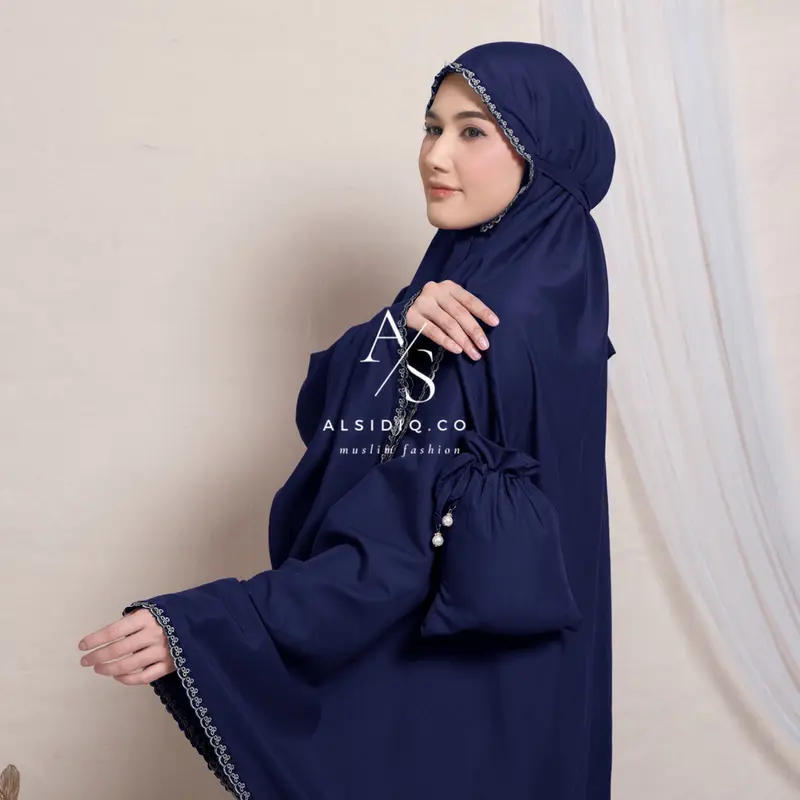 Mukena Dewasa Travelling 2in1 Zayna Resleting Pouch Mini 7
