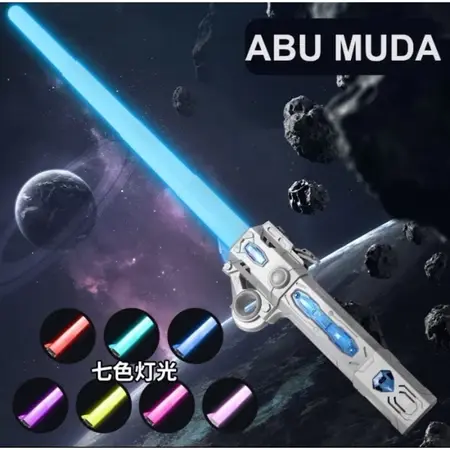 TokoLenaLea Mainan anak laki laki Pedang Lightsaber 2in1 Laser dan LED bersuara / Mainan Pedang bersuara dan Laser Toy Plastik Lampu 4