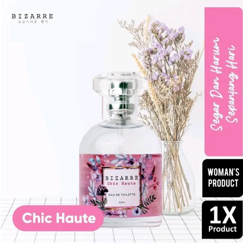 PARFUM EAU DE TOILETTE BIZARRE 50 ml/ MINYAK WANGI/ EDT SPRAY TAHAN LAMA/ Parfum/ Wangi/ Tahan Lama/ Wanita/ Pria/ Segar dan Harum/ Wanita/ Perfume 8