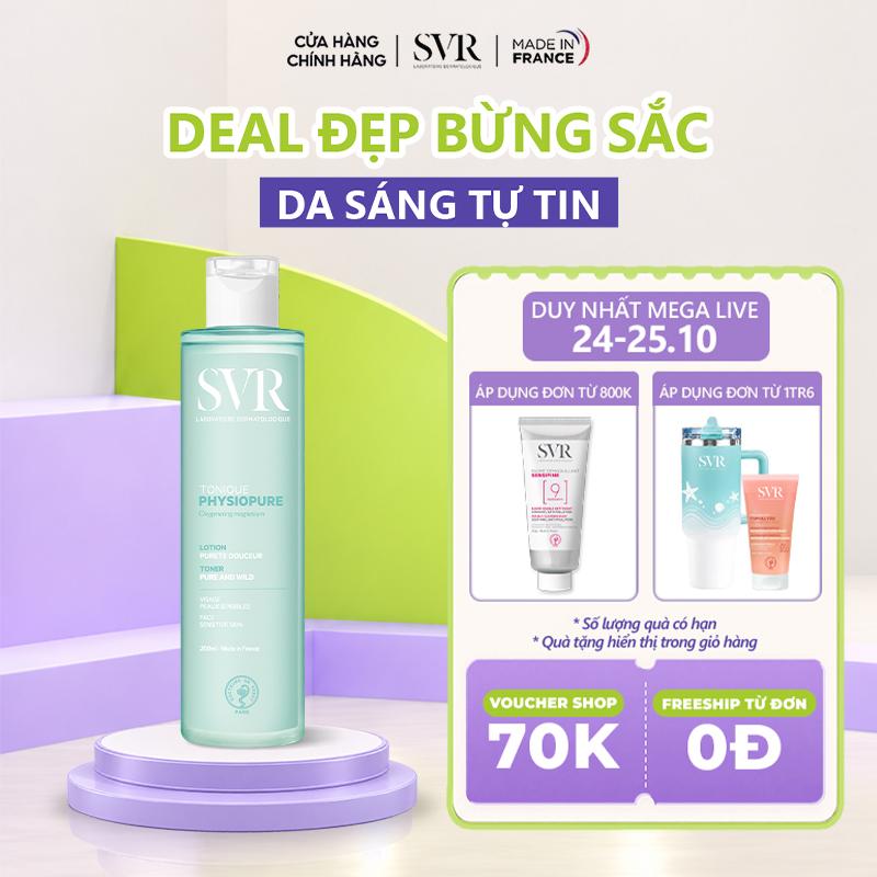 Nước cân bằng làm sạch sâu cho da mặt nhạy cảm SVR PHYSIOPURE Tonique 200ml