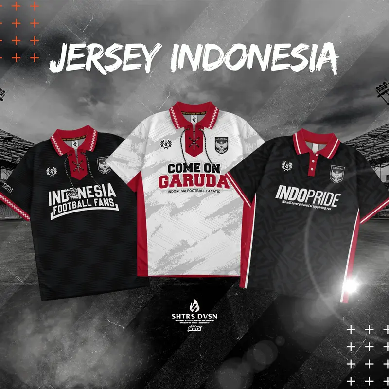 T-shirt Jersey Indonesia Premium Vintage Football Terbaru 0