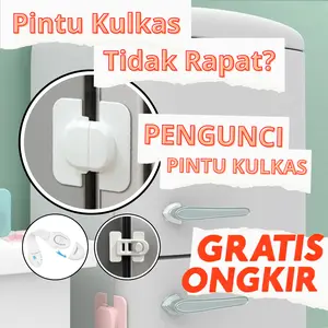 PROMO - Pengunci Pintu Kulkas Pengaman Lemari Paket Lengkap