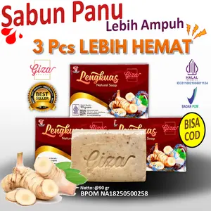 (3 pcs Lebih Hemat) Sabun Panu Gatal Ekstrak Lengkuas Giza Beauty - Sabun Panu, dan Gatal Organik Soap Mencerahkan Tubuh sabun pemutih badan