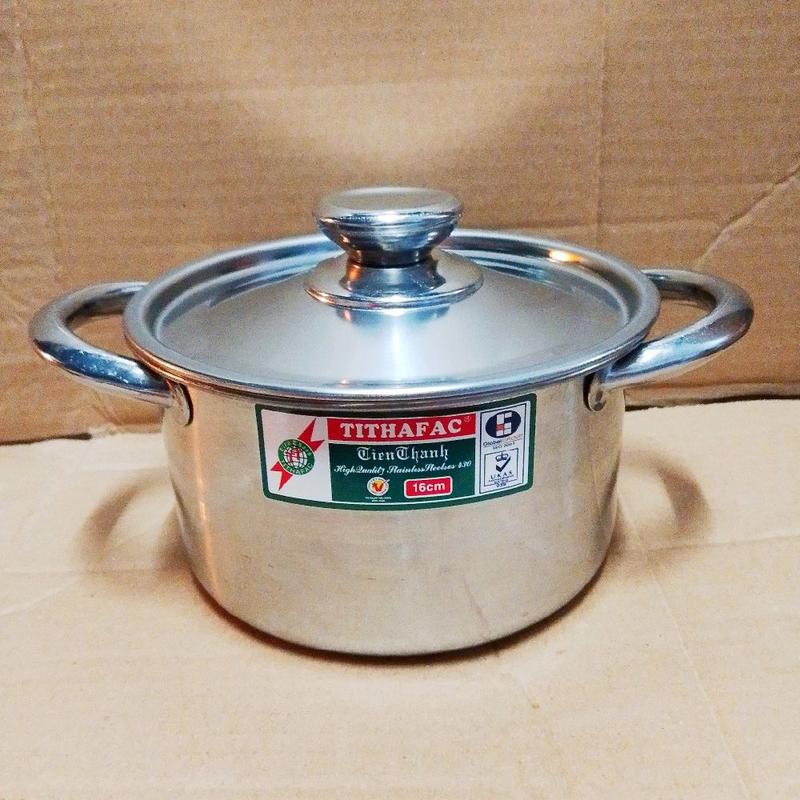 Nồi inox 16cm cao cấp sử dụng tất cả các loại bếp