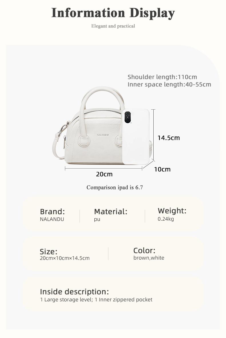 【Gia Bag】NALANDU Tas Selempang Wanita Elegan Fashion Sling Bag Bahu Cewek Kekinian Kulit OOTD Tampil Mewah