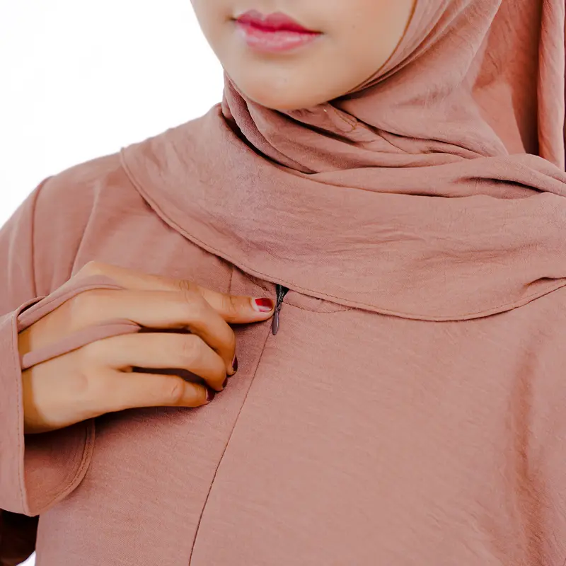 Inaya One Set Gamis Setelan Jilbab Crinkle Airflow Premium Muslim Panjang 3