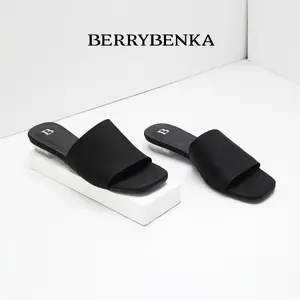 Berrybenka - Sepatu Sendal Teplek Wanita Sofia Ibiza Sandal Wide Strap Open Toe Square Toe