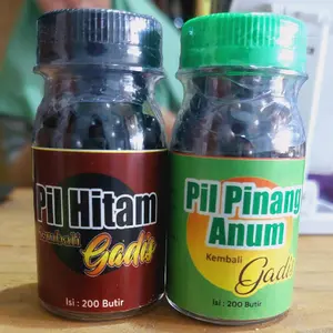 boba pil hitam dan pil pinang anu