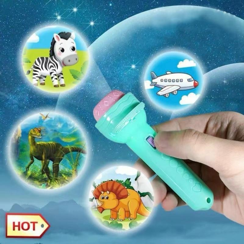  Đèn pin chiếu hình lên tường 80 hình con vật nhân vật hoạt hình thích thú cho Bé 
