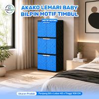 Gambar AKAKO - LEMARI PAKAIAN PLASTIK 2 PINTU AKAKO BABY BILPIN SUSUN 3 - tanpa kunci dari AKAKOOFFICIALSHOP Kota Tangerang 1 Tokopedia