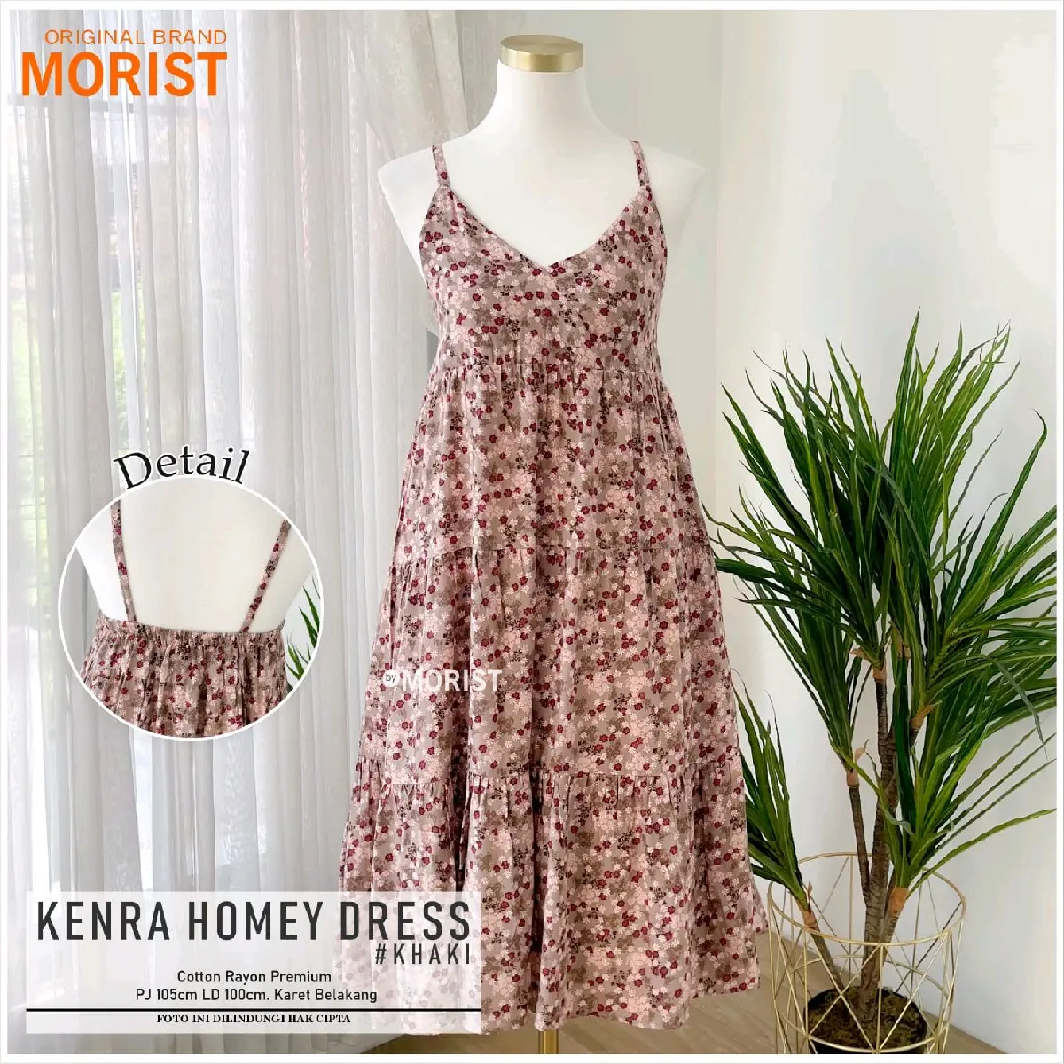 Kenira Homey Dress Piyama Baju Tidur Wanita Bestseller by Morist Panjang Motif