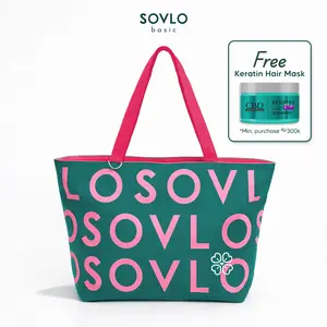 SOVLO Daily Tote Bag Zipper - Tas Kerja Wanita - Tote Bag Kuliah, Kerja,