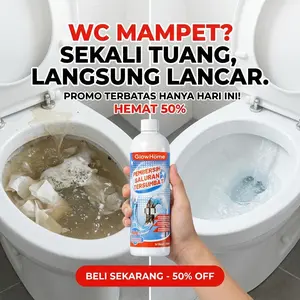 BUY 1 GET 1 || Glow Home So Easy Anti Sumbat WC 500gr - Pembersih Saluran Tersumbat Melarutkan Lemak & Kotoran Aman untuk Kamar Mandi & Dapur