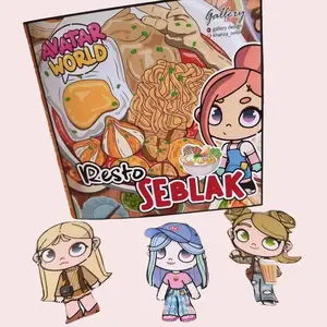 RESTO SEBLAK AVATAR Paperdoll Bongkar Pasang Mainan Edukasi Anak Terbaru Kertas Toys
