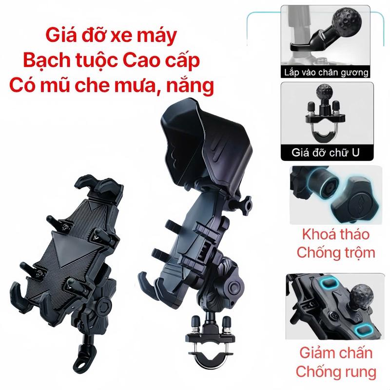 Giá đỡ bạch tuộc cao cấp chống sốc, giảm trấn cho điện thoại gắn trên xe máy, xe phân phối lớn, xe đạp, xe mô tô hàng loại tốt