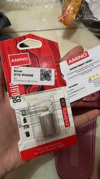 Product Review of AMINO Mini OTG USB TO L Adapter Converter USB 3.0 Plug Play Flashdisk Data untuk Iphone X XR 11 12 13 14 Pro Max from 🌞**🌞 1