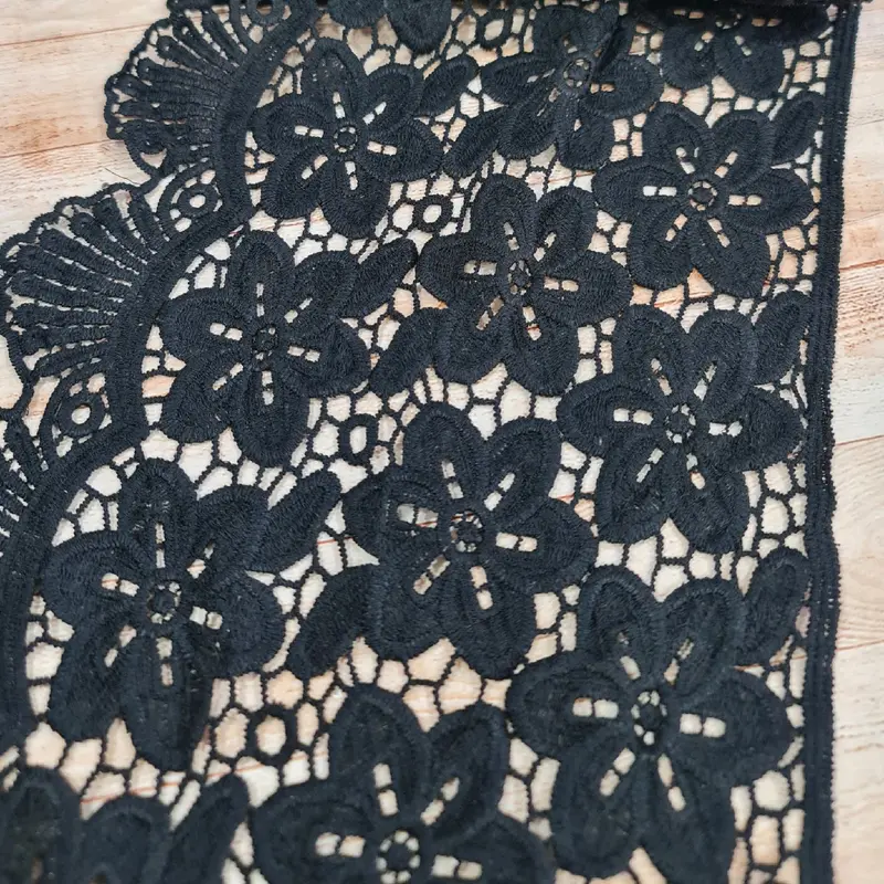 Renda Ziper Timbul Bordir,Renda gyper Mewah Harga per 1 meter 3
