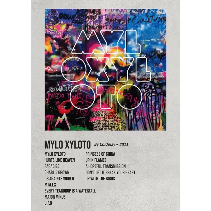 POSTER BAND COLDPLAY ALBUM MYLO XILOTO ( bisa custom ukuran dan request gambar )
