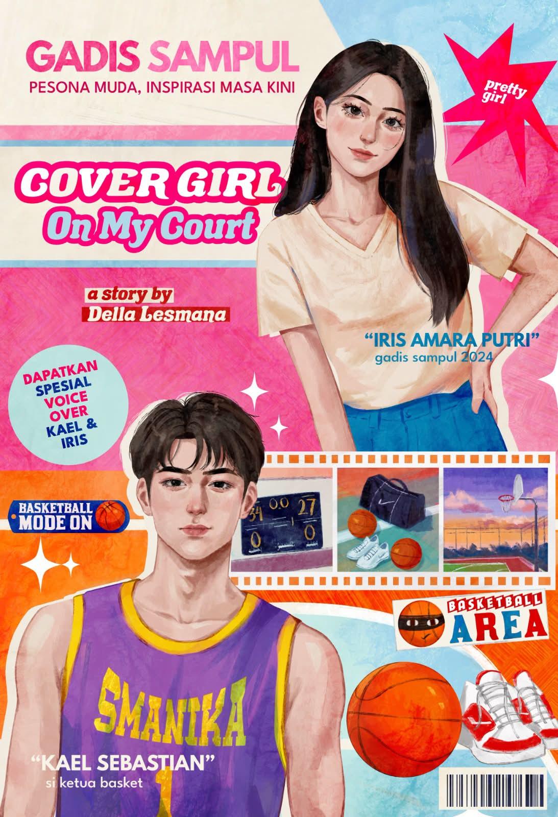Buku Novel Cover Girl On My Court - Della Lesmana - BlackSwan