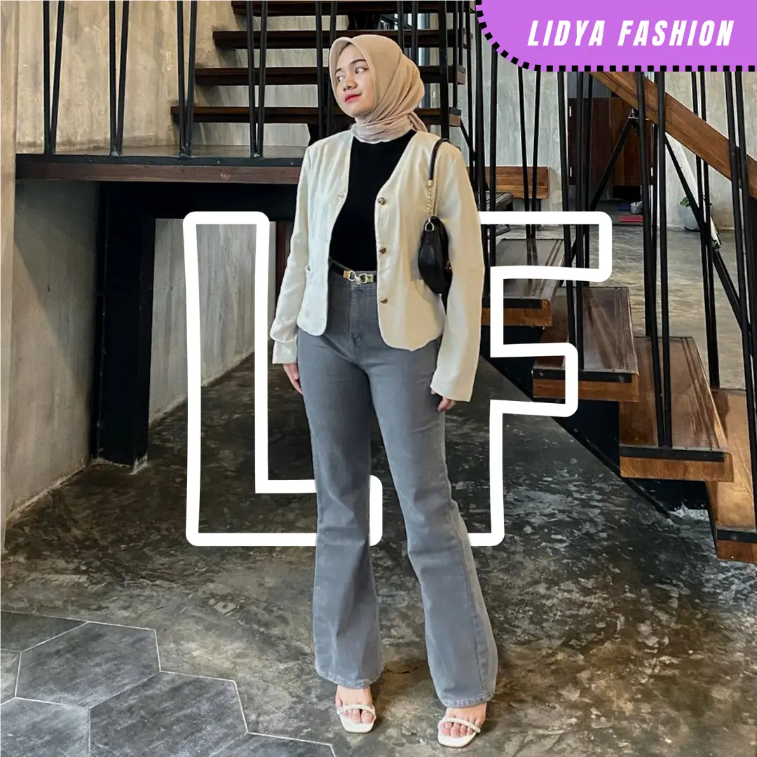 Celana Jeans Cutbray Loose Terbaru - Celana Cutbray Jeans Wanita Kekinian Premium Panjang Cewek Denim Hitam