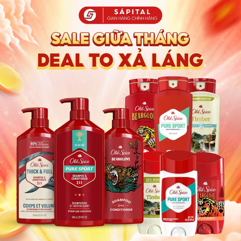 [CHÍNH HÃNG] COMBO Old Spice Sản Phẩm Dầu gội, Sữa tắm, Lăn Khử Mùi, Xịt khử mùi - Đủ Mùi Hương