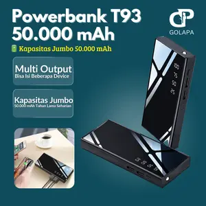 PowerBank 50000mAh Full Capacity Mini Powerbank Dual USB Portable Fast Charging Digital Display Power Bank Slim Battery