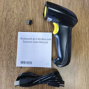 【Moka-Support】Barcode Scanner 1D+2D Support  Wireless +Bluetooth Cocok Untuk Scan Barcode Produk Resi Support  Kasir Moka  【EasySeller】