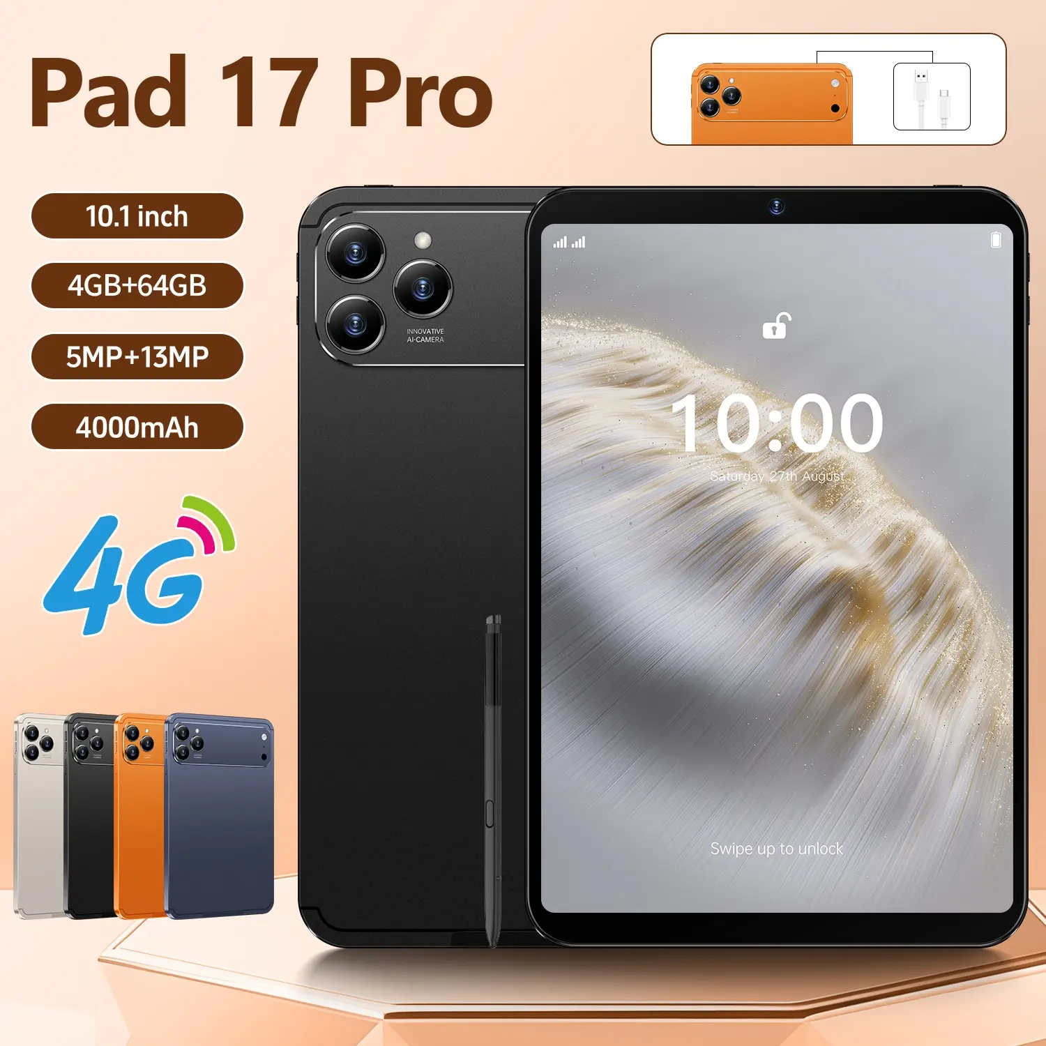 Pad 17 Pro Max Tablet - 10.1-inch Android 12 with 512GB storage Pad 17 Pro Max Tablet - 10.1-inch Android 12 with 512GB storage