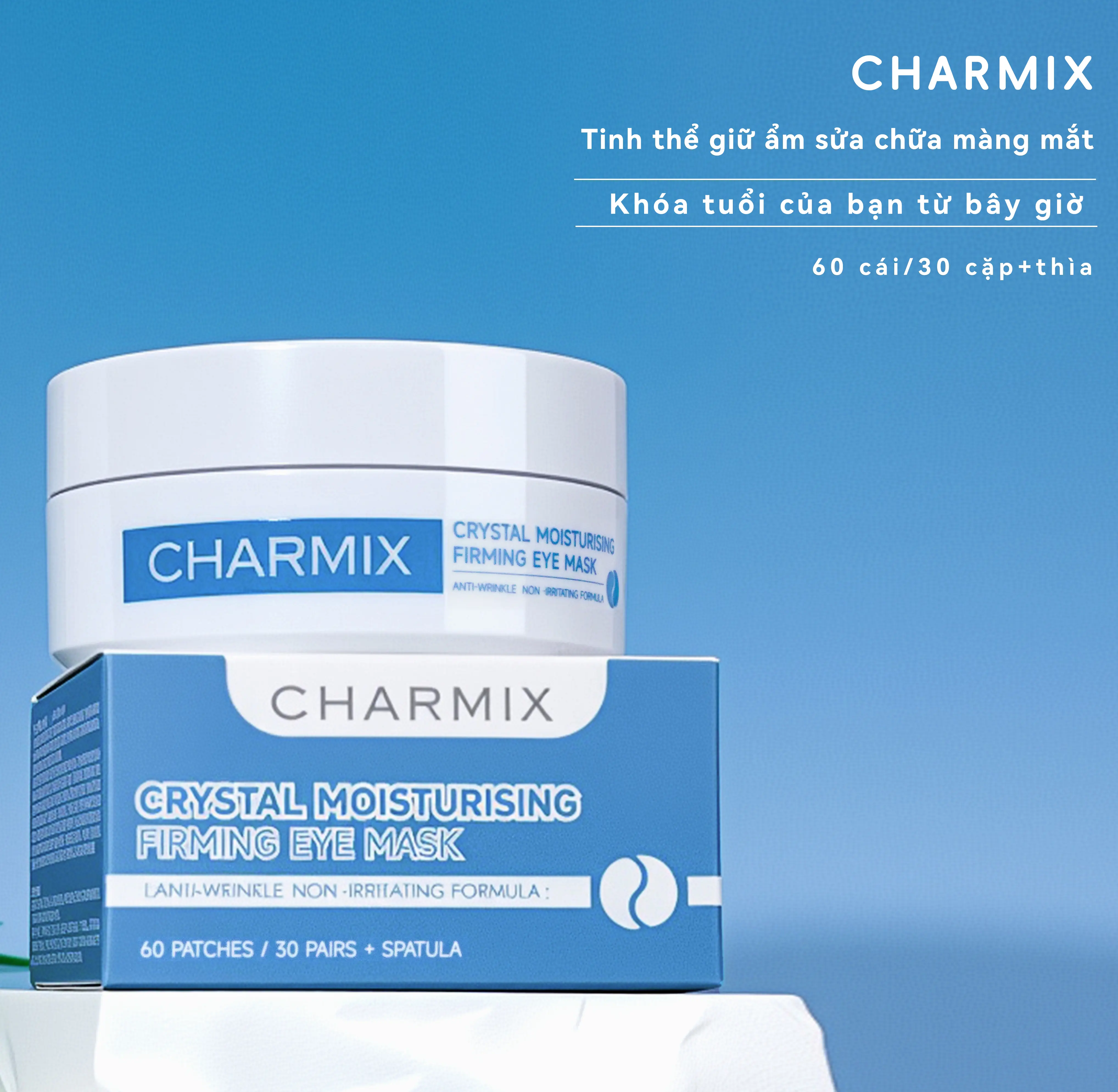 Mặt nạ mắt dưỡng ẩm và căng da CHARMIX, giúp làm mờ quầng thâm và nếp nhăn vùng mắt khi sử dụng lâu dài