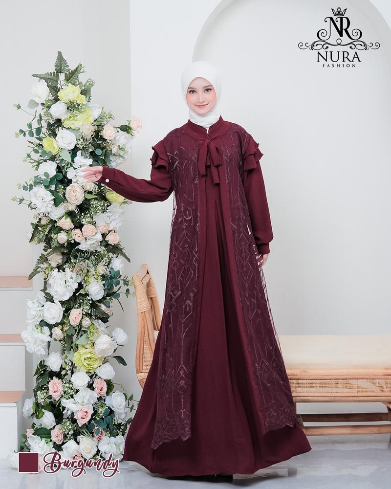 Product Introduction of Gamis Brukat Kondangan Terbaru 2025 | Crinkle Premium | Busui | Gaun Pesta elegan Brokat Cantik 22