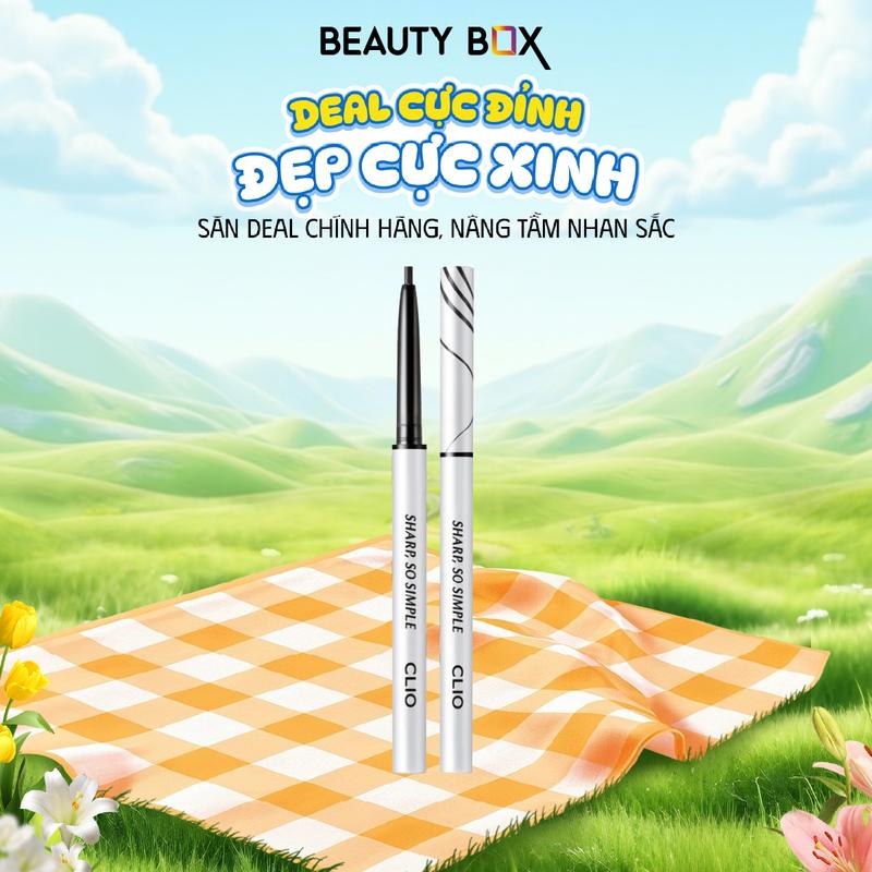 Chì Kẻ Mắt CLIO Sharp So Simple Waterproof Pencil Liner 0.14g Nét Mảnh Dễ Kẻ,…