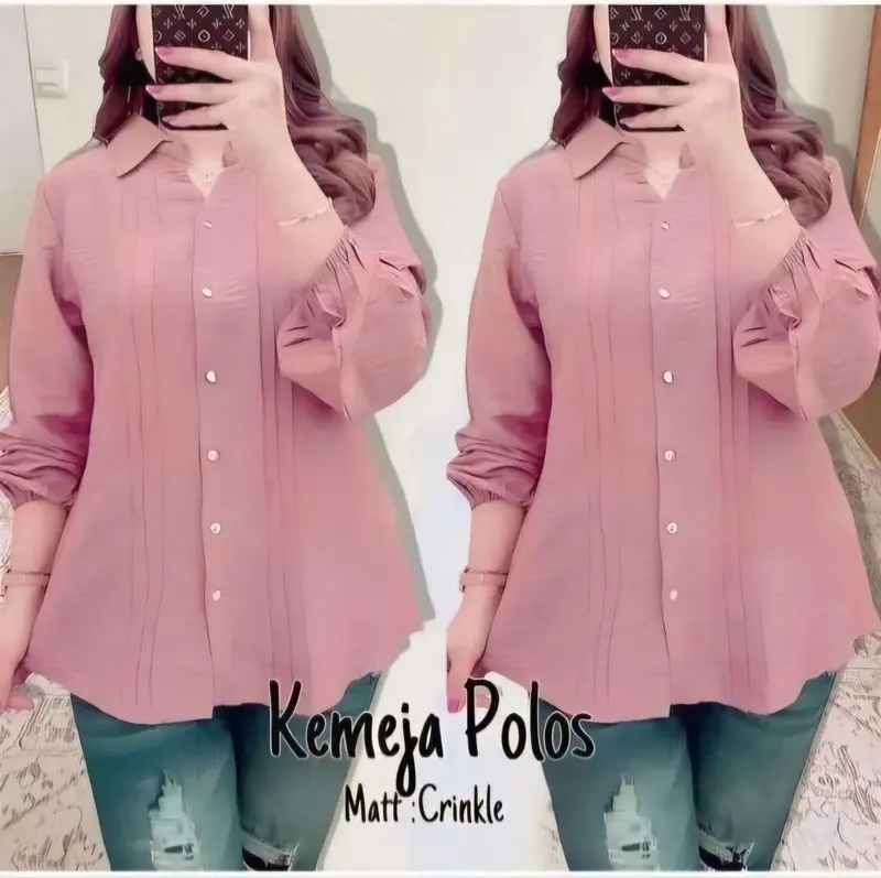 Paket Usaha 90 ribu dapat 3 pcs 3 model baju kemeja & blouse crinkle airflow kemeja  viral blouse baju floral 2