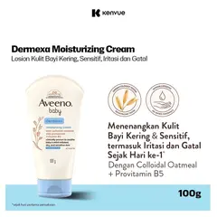 AVEENO Baby Dermexa Cream 100g - Krim Pelembap Kulit Bayi Sensitif, Kering, Gatal, Iritasi dengan Colloidal Oatmeal dan Provitamin B5