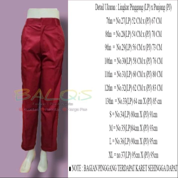 Celana Panjang SD Licin Seragam Sekolah Siswa High Twis Pria Fashion Katun Twiss Cowok 3