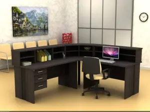 Set Meja Resepsionis / Reception Counter MD (Tanpa Kursi)